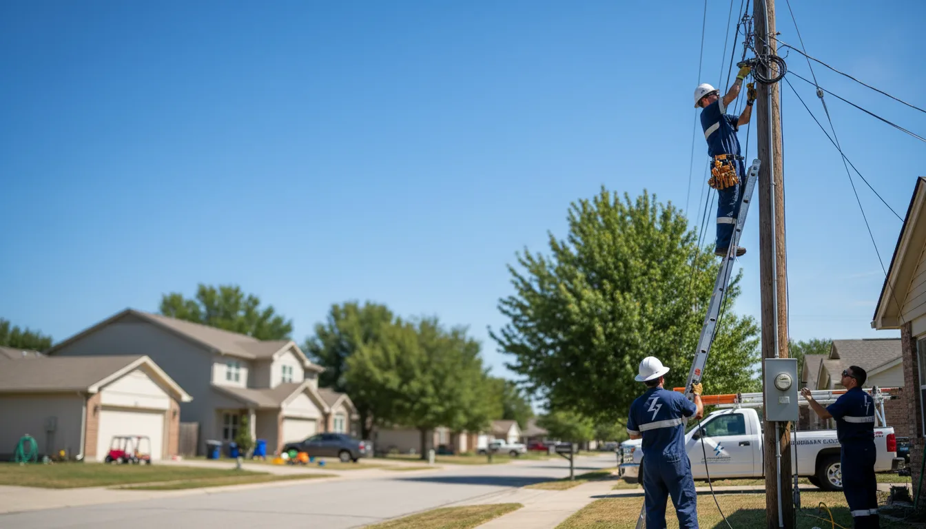 Residential electrician providing installation services in Pearl City, IL